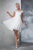 Robe de mariée classique facile ruché a-ligne avec zip - 3