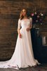 Robe de mariée décontracté chic sexy ruché en 1/2 manche - 1