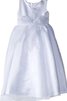 Robe de cortège enfant avec perle ligne a avec sans manches avec nœud à boucles - 2