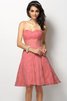 Robe demoiselle d'honneur courte naturel ligne a de princesse en satin - 28