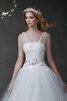 Abito da Sposa con Fiocco Naturale Ball Gown Lungo Coda A Strascico Corto con Applique - 2