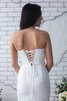 Abito da Sposa Tubino in pizzo al ginocchio sogno senza strap Allacciato - 2