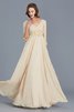 Abito mamma sposa a-line v-scollo con increspature a terra in chiffon abbagliante - 5