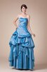 Abito Quinceanera con Stropicciato con Piega Senza Maniche con Applique Ball Gown - 1