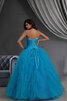 Abito Quinceanera in Tulle Cuore con Increspato A-Line con Increspature Ball Gown - 6