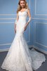 Halle Dom Meerjungfrau Elegantes langes Brautkleid mit V-Ausschnitt - 1