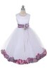 Abito da Cerimonia Bambini Senza Maniche con Increspature radiosa A-Line in Tulle Naturale - 2