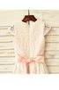 Robe de cortège enfant naturel ligne a de princesse col u profond fermeutre eclair - 4