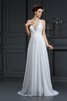 Abito da Sposa Senza Maniche in Chiffon A-Line Naturale Anello - 1