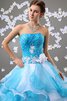 Abito dal Dolce Sedici senza strap A-Line con Perline Ball Gown Moderno con Fiore - 3