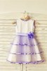 Robe de cortège enfant naturel avec zip de princesse textile en tulle col u profond - 1