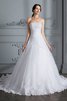 Abito da Sposa a Spiaggia Ball Gown Senza Maniche Coda A Strascico Corto Elegante - 3