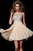 Abito Homecoming in Chiffon Senza Maniche Mini Principessa con Perline - 1