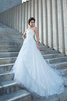 Abito da Sposa in Pizzo Coda A Strascico Cappella Ball Gown Cuore Alta Vita - 4