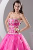 Robe de quinceanera plissage col en forme de cœur decoration en fleur ruché de mode de bal - 4