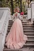 Abito da sposa v-scollo all aperto in tulle angelico lunghi formale e informale - 1