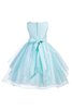 Abito da Cerimonia Bambini Ball Gown A Terra con Piega con Perline con paillette in Organza - 2