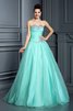 Robe de quinceanera formelle longue en organza jusqu'au sol avec perle - 1