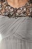 Robe mère de mariée col u profond a-ligne de tour de ceinture empire avec perle en tulle - 4