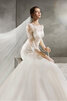 Robe de mariée cordon glamour en satin de princesse textile en tulle - 5