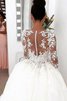 Abito da Sposa Tondo in Pizzo con Maniche Lunghe Ball Gown Medievale - 3