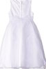 Robe de cortège enfant col u profond avec zip avec perle avec sans manches - 2