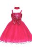 Abito da Cerimonia Bambini con Applique in Organza mini con Fiocco alta vita Conotta - 1