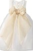 Robe de cortège enfant plissage fermeutre eclair avec sans manches textile en tulle ligne a - 2