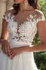 Abito da Sposa A Terra Lunghi con Applique Semplice A-Line - 4