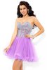 Prinzessin A-Linie Normale Taille Kurzes Formelles Cocktailkleid - 5