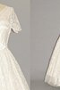 Robe de mariée festonné femme branché humble avec manche courte avec broderie - 5