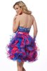 Organza A Linie Prinzessin Kurzes Abiballkleid mit Pailletten - 2