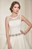 Abito da Sposa con Perline con Applique Allacciato retro Naturale A-Line - 4