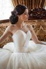 Abito da Sposa Ball Gown in Tulle A Terra Naturale Cuore con Perline - 4