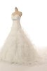 Abito da Sposa con Criss-cross radiosa con Perline Naturale A-Line Senza Maniche - 2