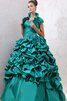 Robe de quinceanera de lotus ruché de mode de bal de bustier entrecroisé - 1