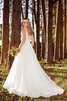 Robe de mariée plissé facile longue de col en v en tulle - 2