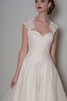 Robe de mariée intemporel col élisabéthain longueur mollet a-ligne en organza - 4