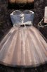 Abito homecoming a-line con perline mini in tulle affascinante cuore - 2