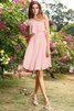 Abito da Damigella Senza Maniche Principessa Mini in Chiffon A-Line - 21