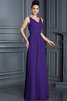 Robe demoiselle d'honneur longue de princesse en chiffon fermeutre eclair a-ligne - 23