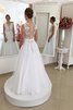 Robe de mariée intemporel distinguee naturel de traîne courte col u profond - 1