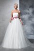 Abito da Sposa Elegante Ball Gown Farfalla Ornamento Alta Vita Senza Spalline - 3