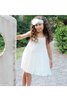 Abito da Cerimonia Bambini in Chiffon al ginocchio Conotta A-Line con Piega con Increspature - 1