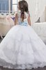 Abito da Cerimonia Bambini Ball Gown in Tulle Tondo Naturale Senza Maniche - 2