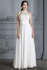 Abito da Sposa A Terra Senza Maniche Principessa in Chiffon Naturale - 4