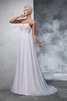 Abito da Sposa Cerniera Cuore Alta Vita con Perline in Chiffon - 3