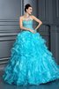 Robe de quinceanera officiel avec perle cordon de mode de bal manche nulle - 1