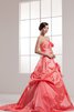 Abito Quinceanera con Stropicciato con Fiore Ball Gown con Applique con Perline Senza Maniche - 5