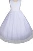 Abito da Cerimonia Bambini in Tulle A-Line con Fiore Senza Maniche Tondo - 1